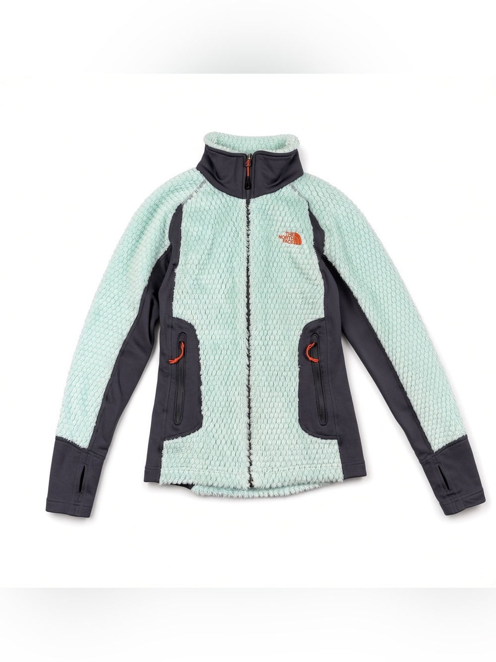 The North Face Womens XS Mint Sherpa Fleece Jacket Thumbholes